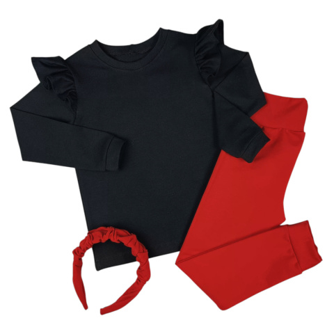 Czerwone legginsy z wysokim stanem Czerwone legginsy z wysokim stanem