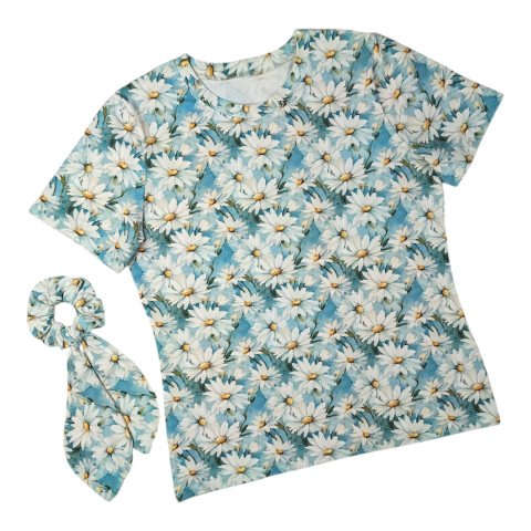T-shirt damski Błękitne Stokrotki T-shirt damski Błękitne Stokrotki