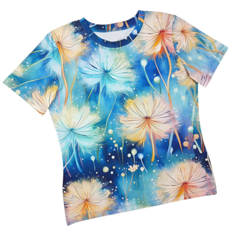 T-shirt damski Turkusowe Dmuchawce T-shirt damski Turkusowe Dmuchawce