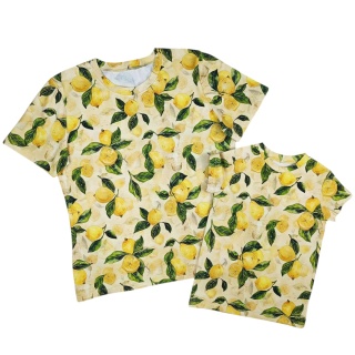 Zestaw T-shirt damski & dziecięcy Cytrynki