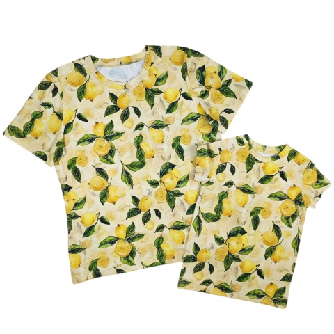 Zestaw T-shirt damski & dziecięcy Cytrynki Zestaw T-shirt damski & dziecięcy Cytrynki